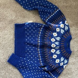 rag & bone Blue and White Patterned Sweater